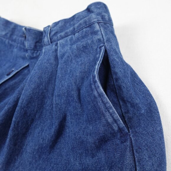 Vintage Tabi International Jean Skirt Womens 16 Maxi Pleated 100% Cotton Denim - Picture 6 of 11